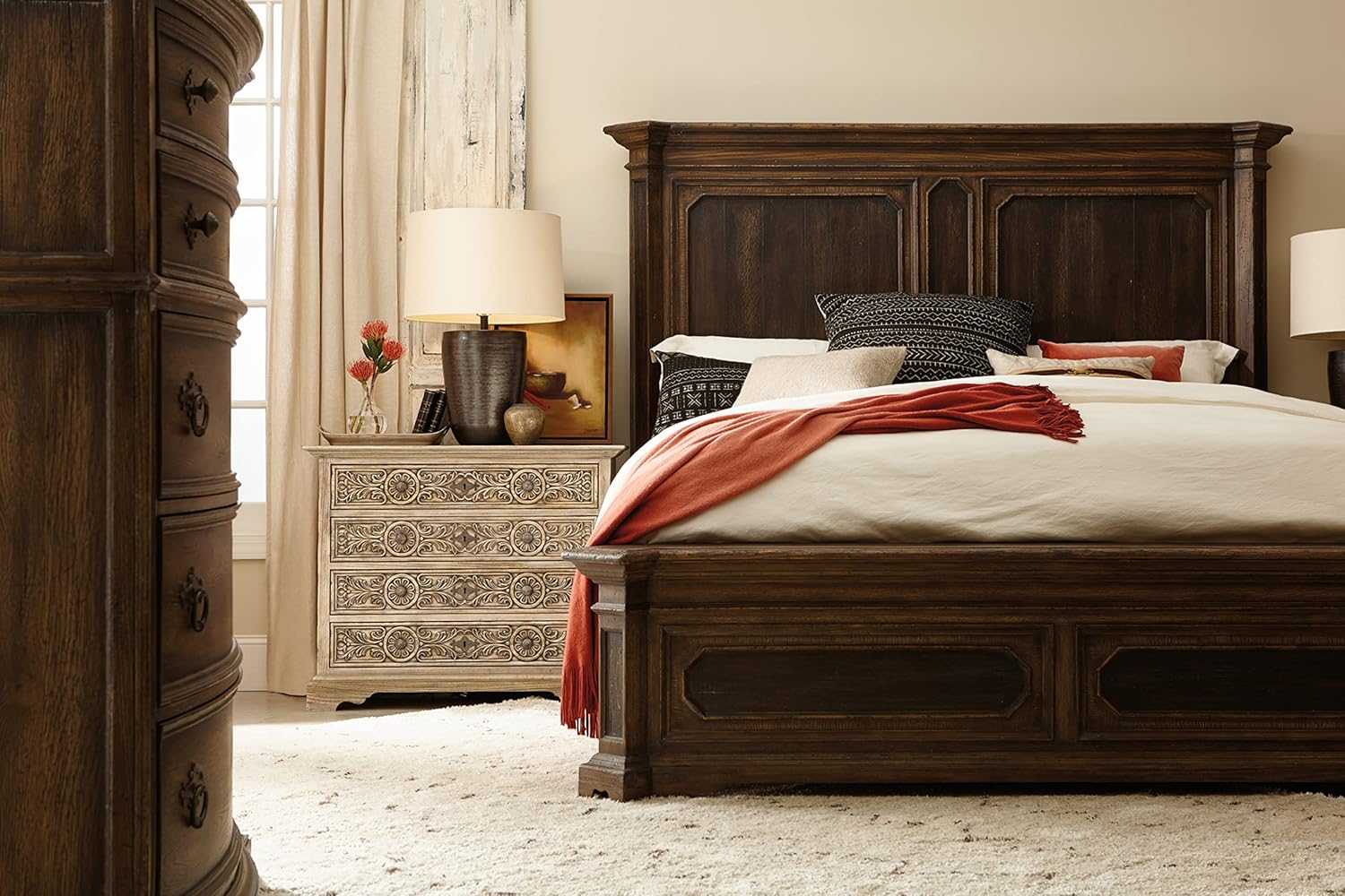 Hooker Furniture Hill Country Woodcreek Mansion Queen Headboard Brown/Black