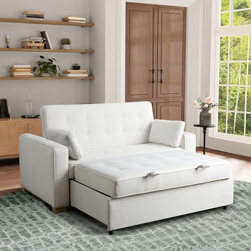 Serta Ainsley 72.6" Convertible Sleeper Sofa, Queen Size, Dreamcoil Comfort, Soft Velvet Fabric, Navy