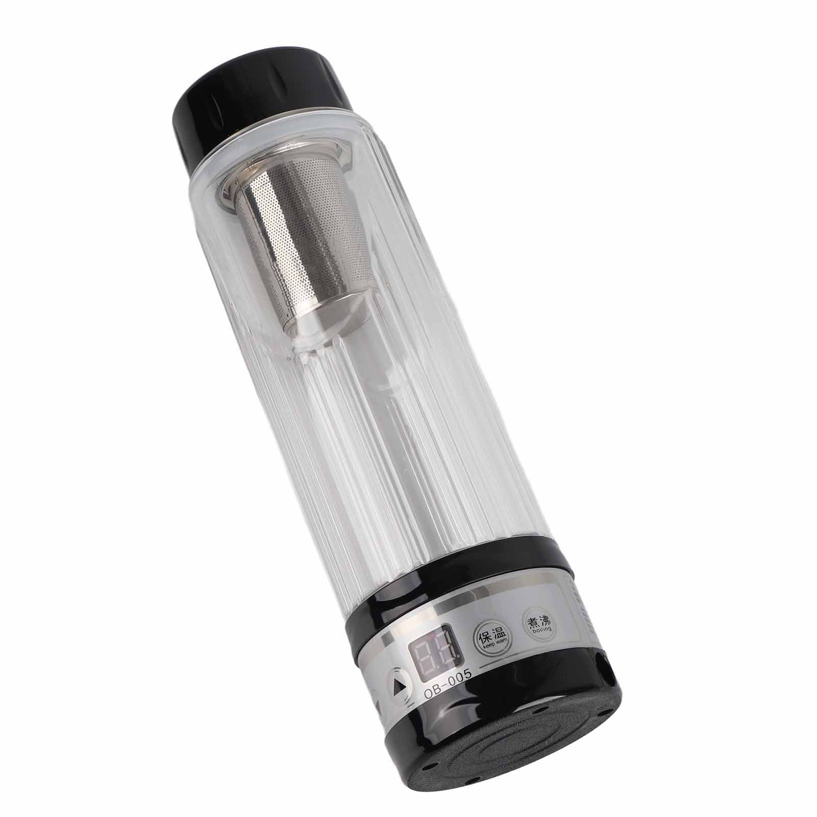 VIFERR Car Electric Kettle 12V / 24V 95W 420ml Car Electric Kettle Travel Tea Mug Water Heating Cup Bottle Holder(Black)