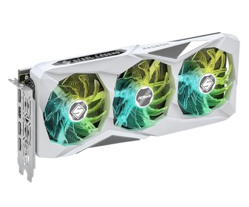 ASRock AMD Radeon RX 7700 XT Challenger 12GB GDDR6 192-bit 0dB Silent Cooling 7680 x 4320 DisplayPort HDMI LED Indicator 18Gbps Dual Fan Graphics Card