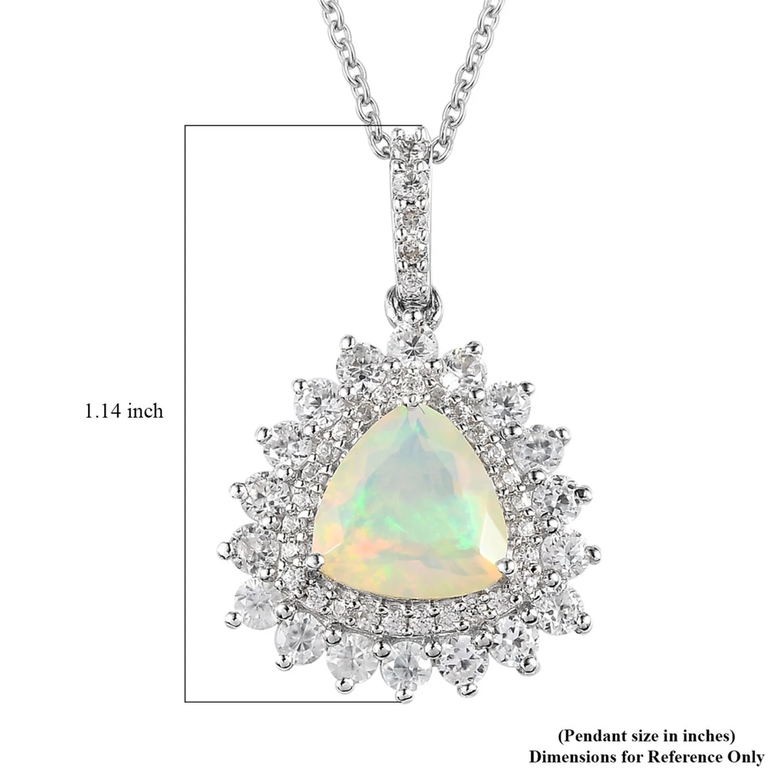 Dainty Natural Ethiopian Welo Opal 925 Sterling Silver Pendant Necklace Gift Boxed Gift for Her Video in Listing