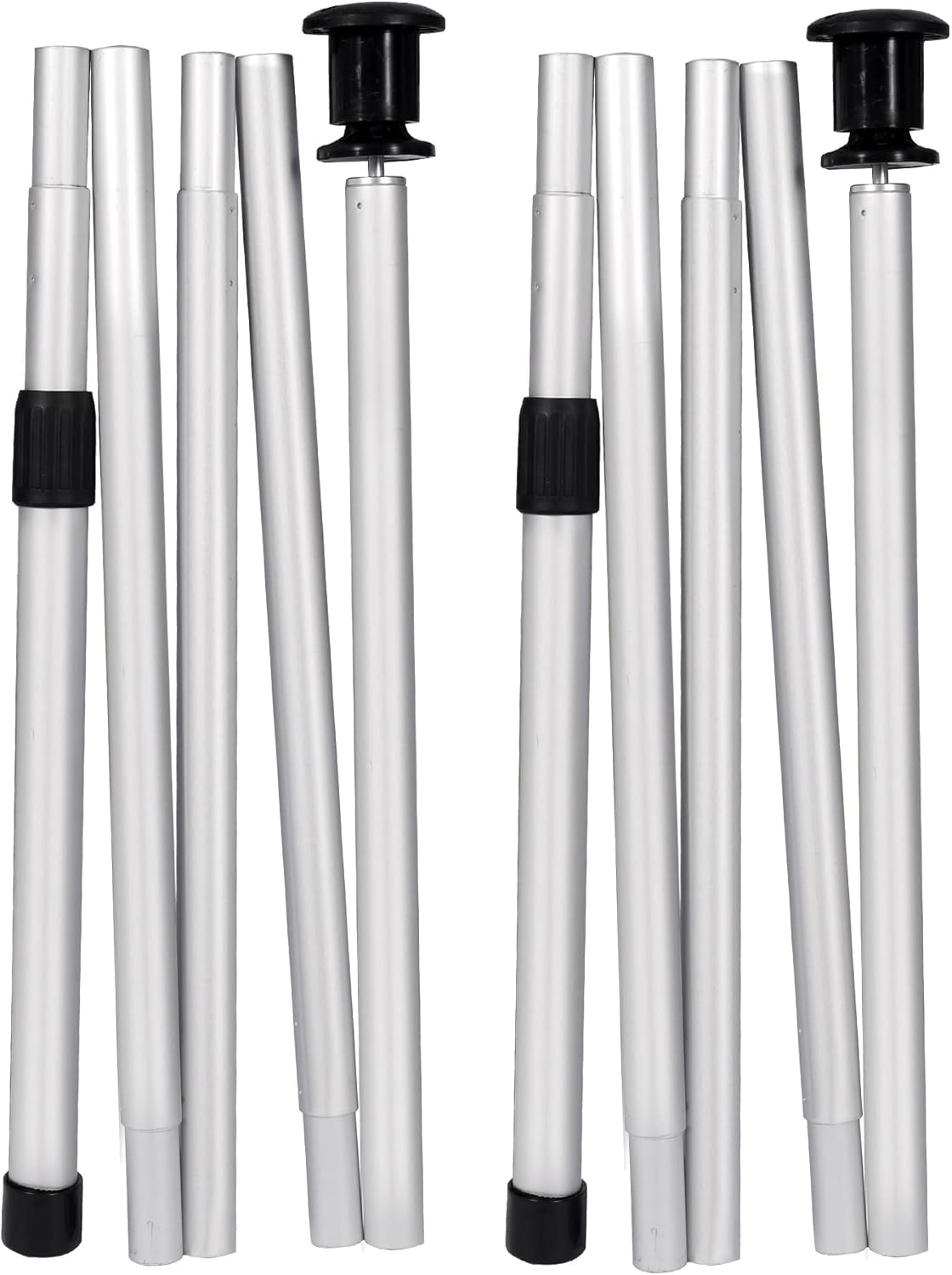 REDCAMP Adjustable Aluminum Tarp Poles Set of 2, 75-85 Multifunction & Lightweight Telescoping Beach Tent Poles for Canopy Awning Silver