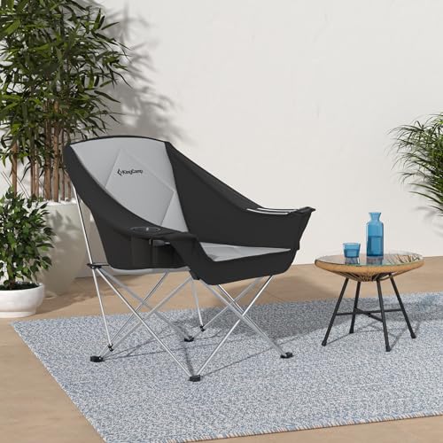 KingCamp Oversized XL Camping Chair, Heavy Duty 500lbs Folding Couch for Adults