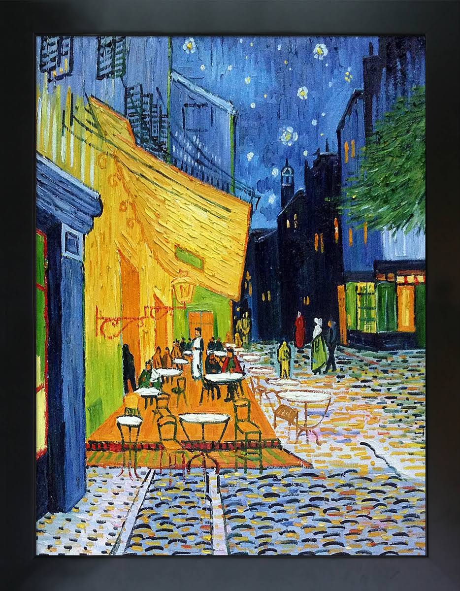Vincent Van Gogh &Cafe Terrace at Night& Canvas Art
