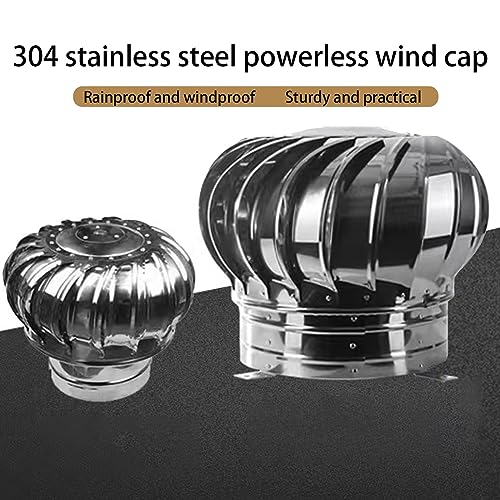 Hoiweqr Wind Turbines Air Vents, Wind Turbines Air Vents, Whirlybird Turbine, Dome Ventilator, Cap Vent Round, Vent Built-in Fly Screen Mesh