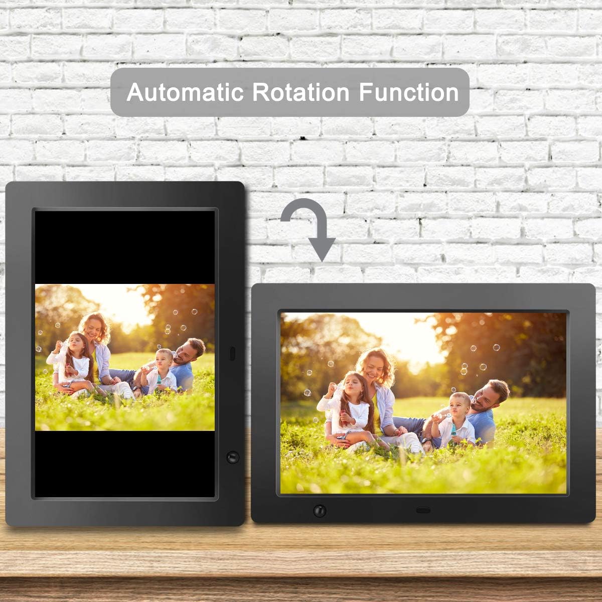 Digital Frame for Photos 10 inch with Slideshow Digital Picture Frame with HD IPS Display Picture Frame with Motion Sensor/Video/Background