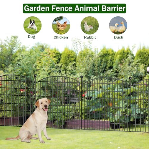 10 Panels No Dig Decorative Garden Fence - 40 in (H) x 23.6 ft (L)
