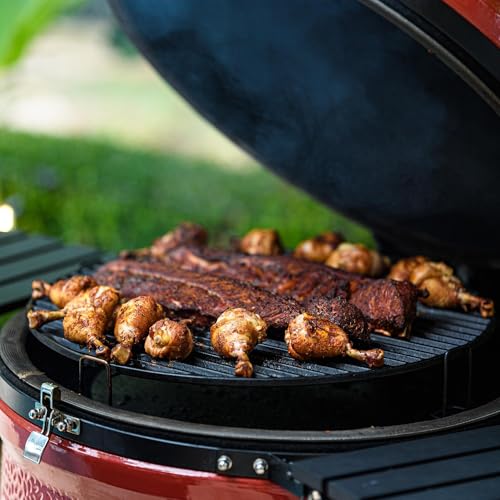 Kamado Joe Big Joe Series II 24-inch Ceramic Charcoal Grill and Smoker with Cart, Side Shelves