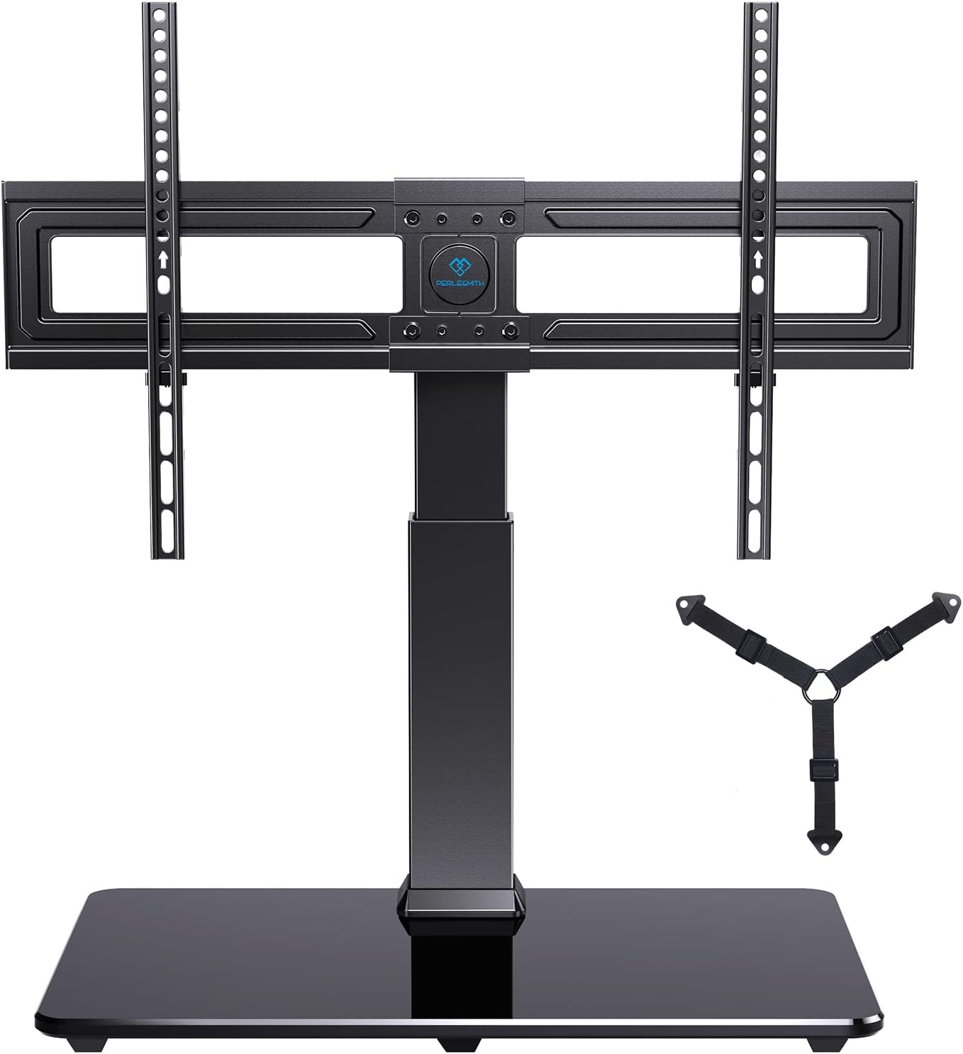 PERLESMITH Swivel TV Stand Universal Table Top TV Base for 32 to 70 inch LCD LED OLED 4K Flat Screen TVs