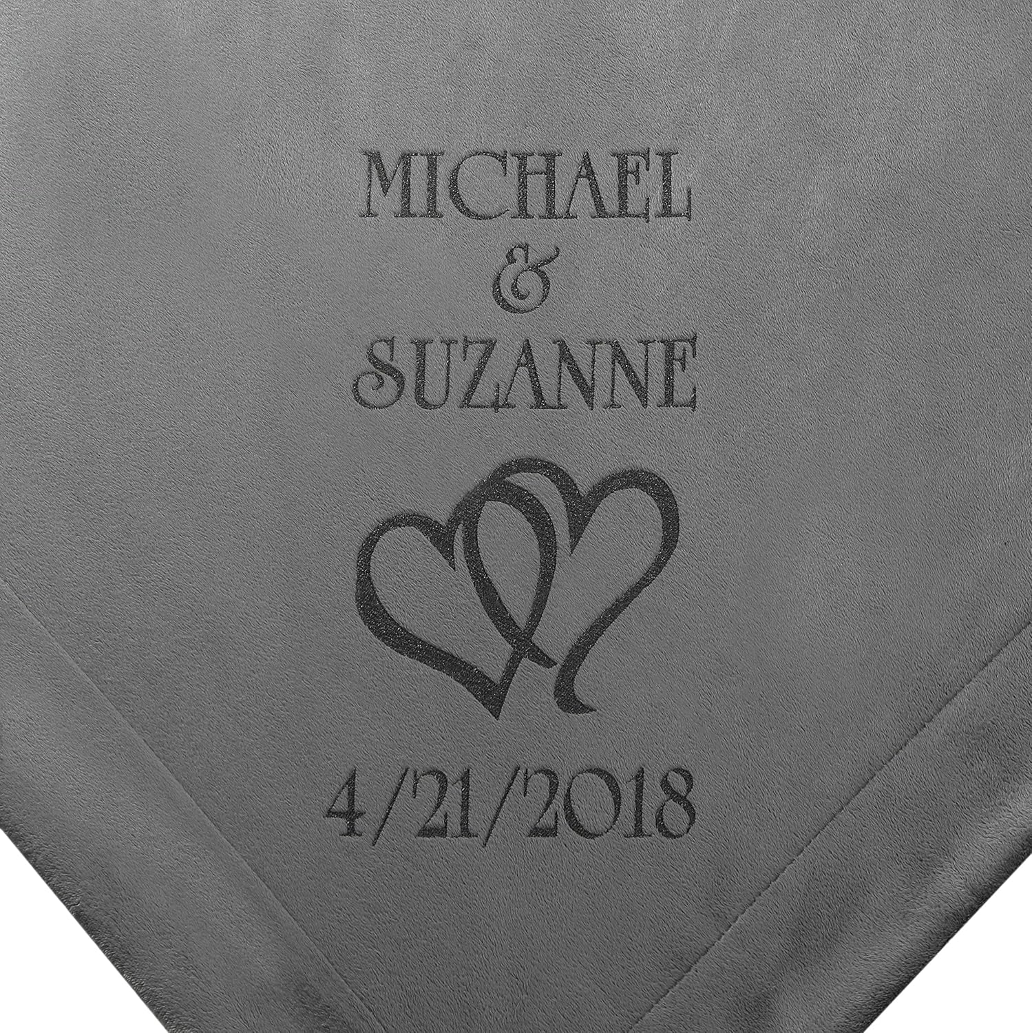 Custom Catch Personalized Unique Wedding Couple Gifts - Anniversary, Engagement Gift Blanket (Hearts)