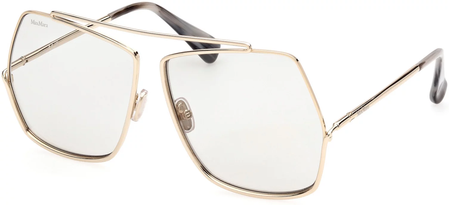 Sunglasses MaxMara MM 0006 Elsa 32A Shiny Pale Gold / Green Photochromic Lenses