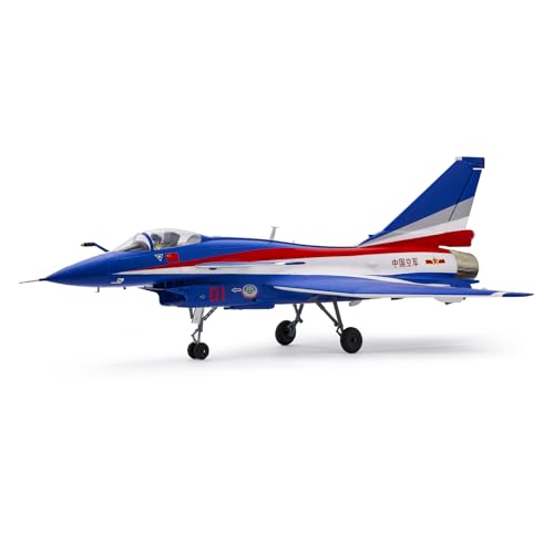 Fms Rc Jets 64mm J10 EDF Fighter Jet with Reflex Vigorous Dragon Rc Airplanes for Adults Remote Control Planes Air Force Gray Paint PNP(NO