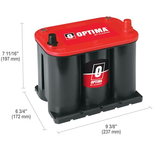 OPTIMA Batteries High Performance 35 RedTop Sealed AGM Car, Truck and SUV Starting Battery, 720 CCA, SAE Terminal, Maintenance Free