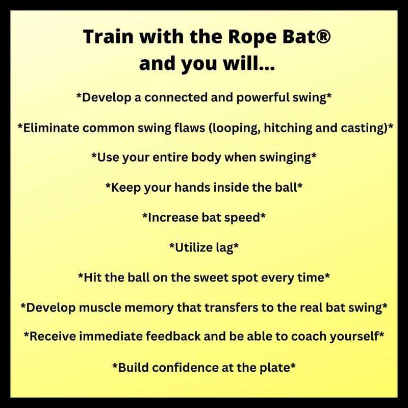 Rope Bat Ultimate Rope Bat Swing Trainer w/ 3 Soft Training Balls – Baseball &amp; Softball Hitting Trainer - Sports Supplies Online Store