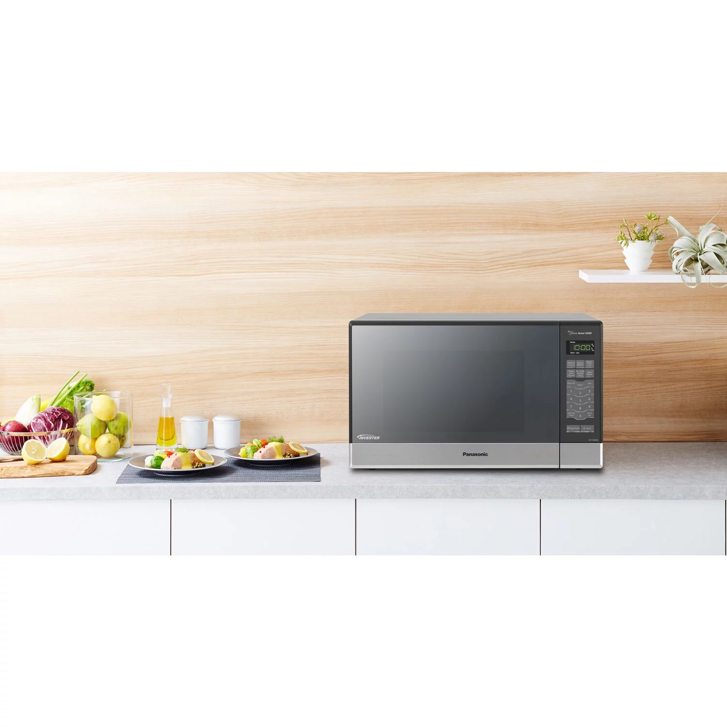 Panasonic 1.2 Cu. Ft. Countertop / Built-In Microwave Oven, 1200W Inverter Power and Genius Sensor
