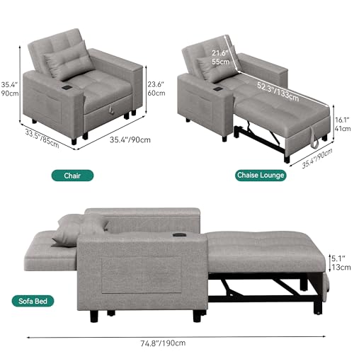 YITAHOME Sleeper Chair Bed for Adults