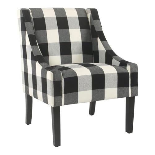 HomePop Velvet Swoop Arm Accent Chair, Suri Blue