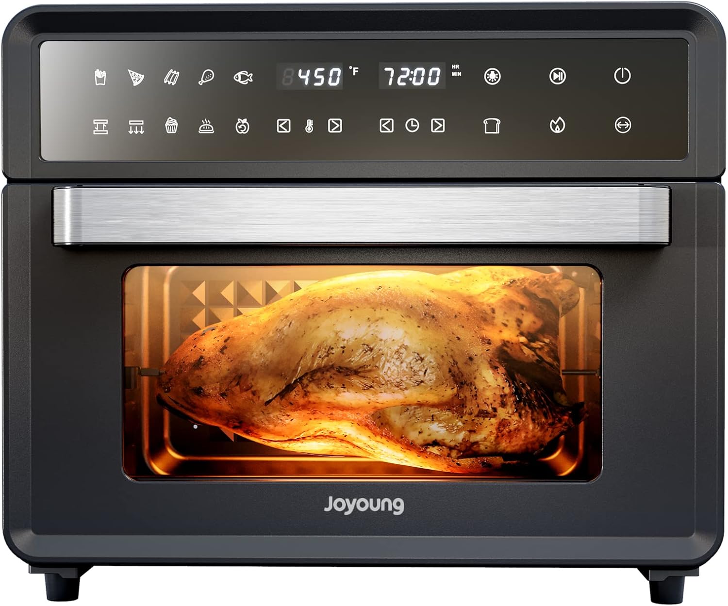 JOYOUNG Air Fryer Toaster Oven 28Qt Convection Oven for Less Oil 13 Preset Functions Air Fryer Oven LED Digital Touch Screen Countertop Oven with
