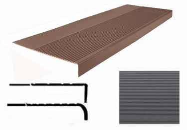 Roppe Rubber Stair Treads-Non Slip Safety Rib (12-1/4 in. x 42 in.)