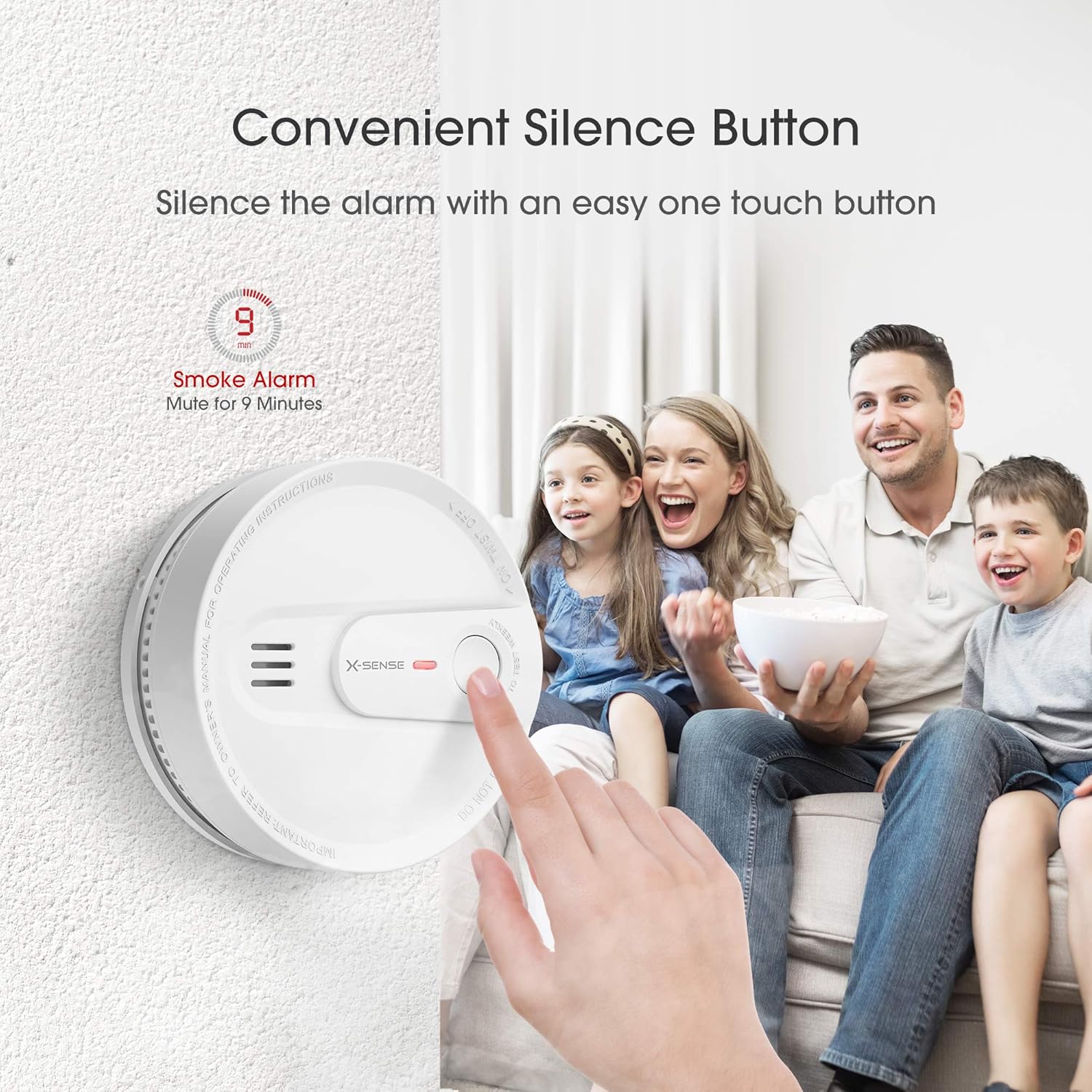 X-Sense Smoke Detector Alarm, 10-Year Lithium Battery Life Fire Alarm with LED Indicator, SD2L0AX, Pack of 5 Pack of 2