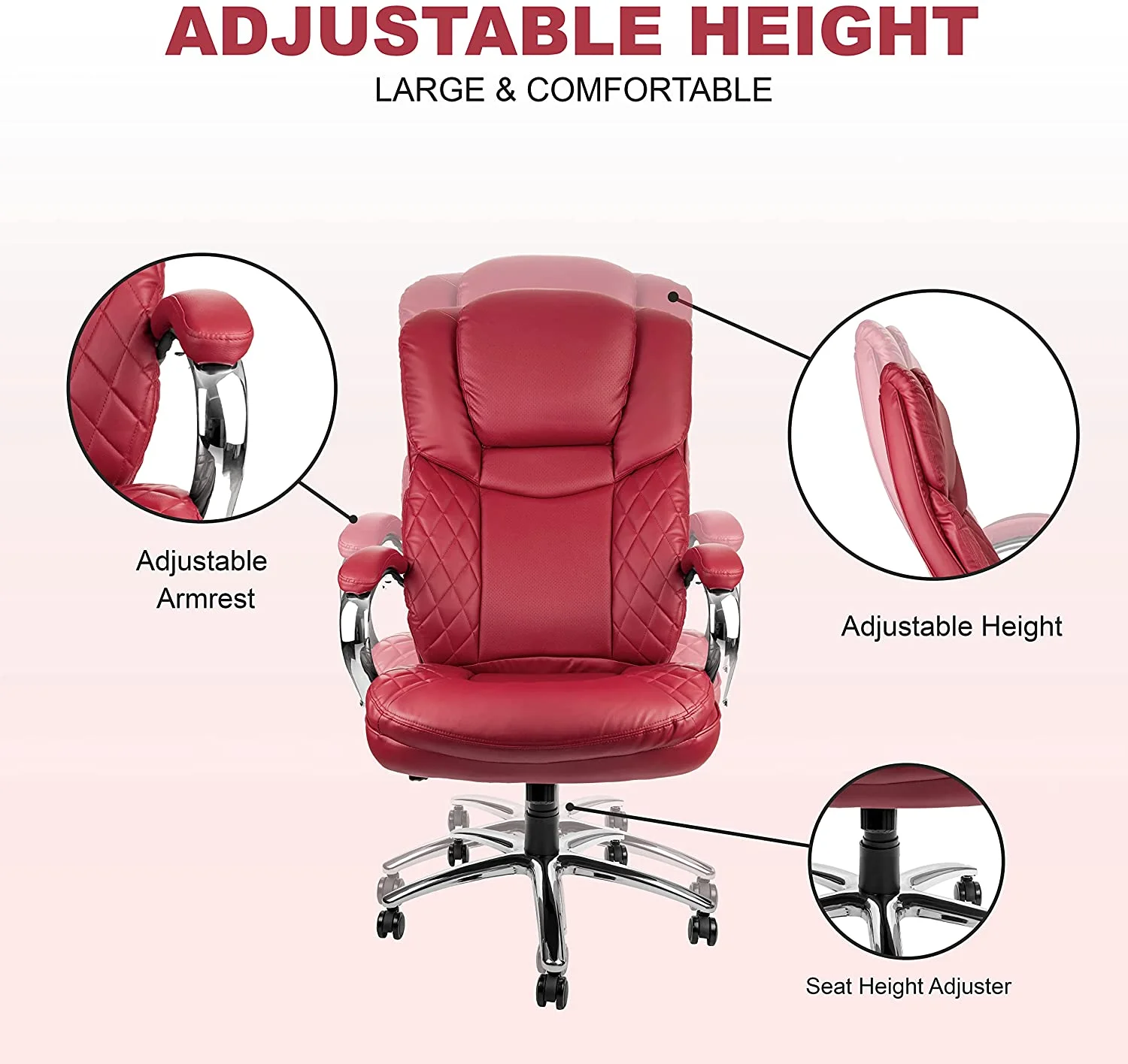 US Office Elements Big and Tall Executive Office Chair for Heavy People