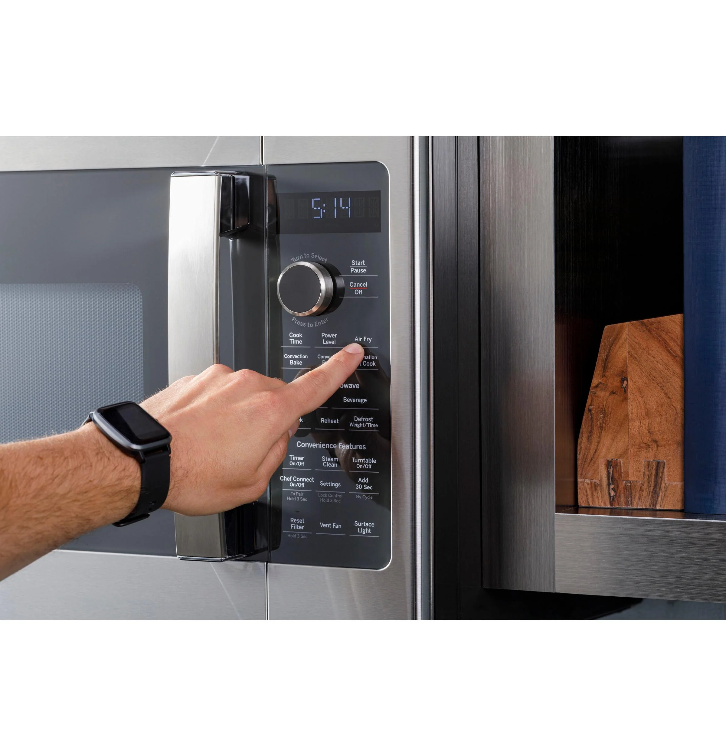 GE Profile 1.7 Cu. Ft. Convection Over-the-Range Microwave Oven, Stainless Steel