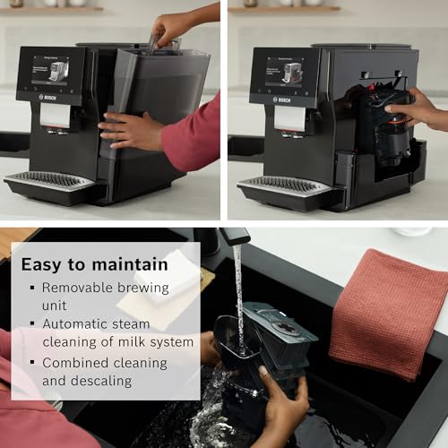 Bosch 800 Series Fully Automatic Espresso Machine – 36 Drinks with Coffee World, Cold Brew, Double Cup, Integrated Milk Container, Smart Features