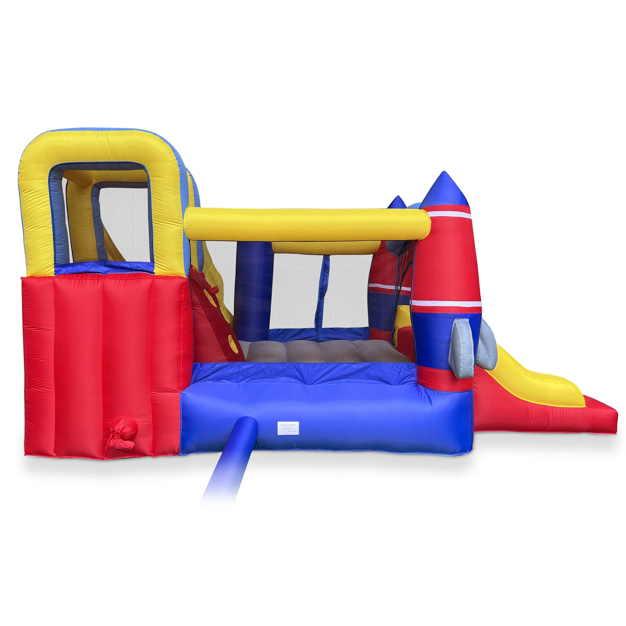 Cloud 9 Rocket Bounce House with Blower & Two Slides - Inflatable Bouncer for Kids