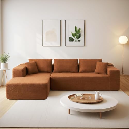 104" Sectional Couches for Living Room, Modular Sectional Sofa with Deep Seat, L-Shape Couch with Chaise, Cloud Couch for Living Room Bedroom