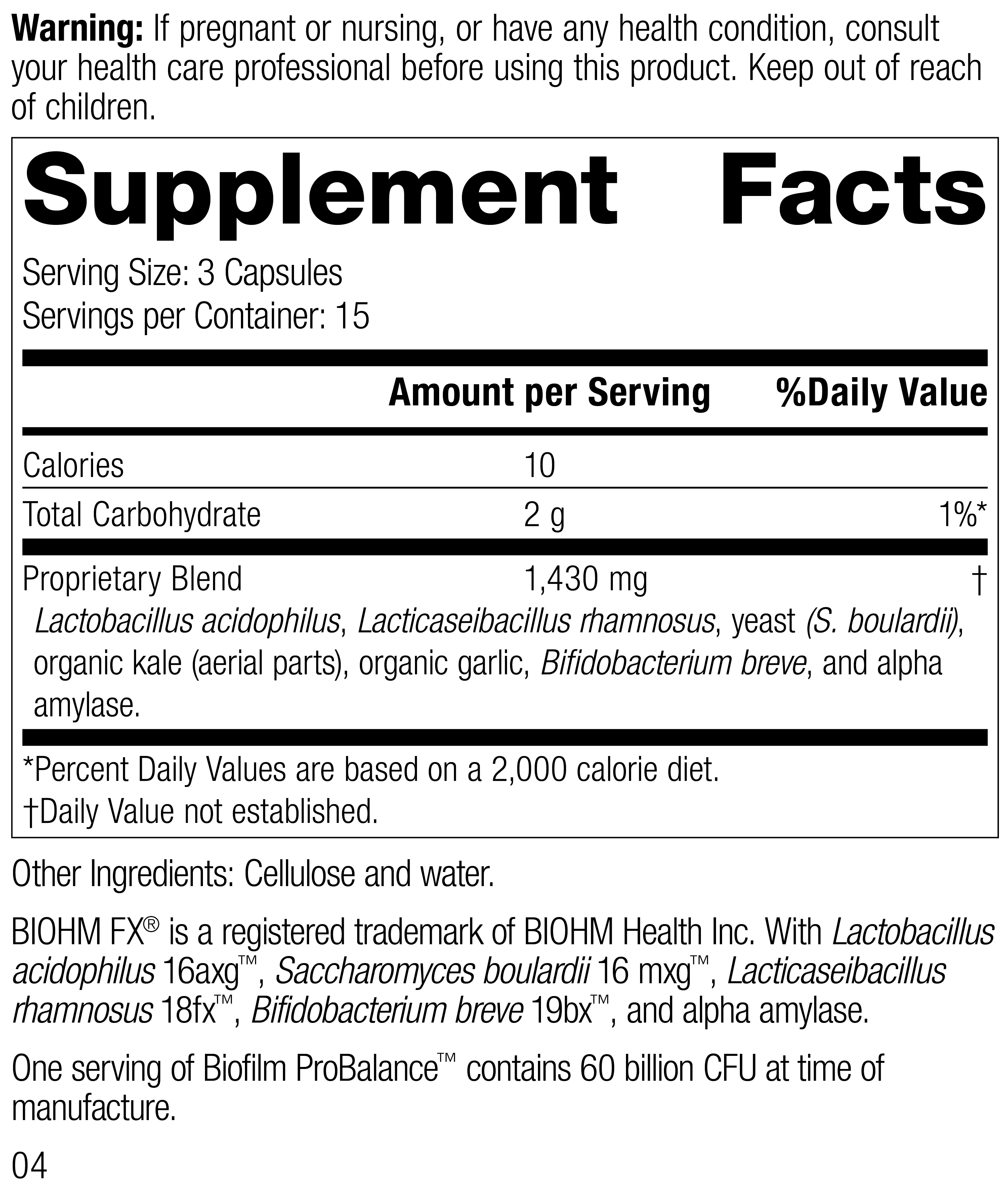 Biofilm ProBalance, 45 Capsules - Kansas Nuitrition - HNZSDS