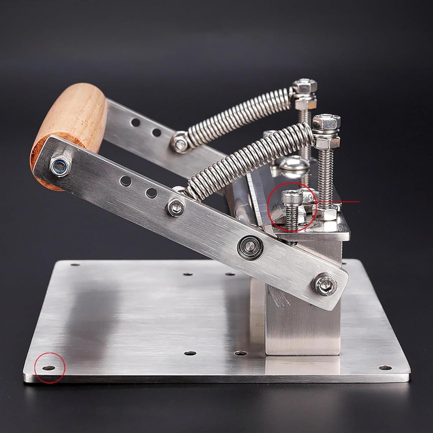Leather Skiver Machine with 4 Screw, Manual Leather Splitter Peeling Paring Machine, Leather Skiving Tools for Vegetable Tanned Leather