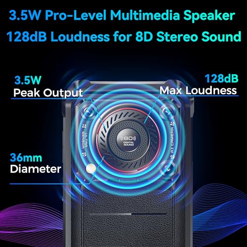 OUKITEL WP36 2024 Rugged Smartphone - 10600mAh Rugged Phone 128dB Loud Speaker, 16GB+128GB Dual Sim Phones 6.52" Big Screen, Android 13 Cell Phone