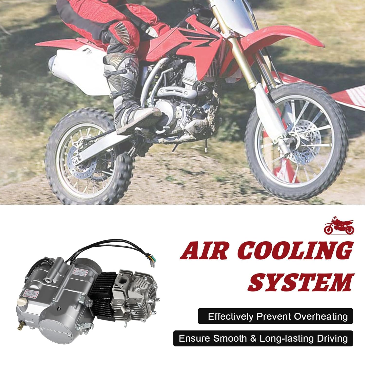 125CC 4-Stroke Engine Motor Kit, Motor Engine for Honda CRF50 XR50 CRF70 Z50R QR50 Dirt Pit Bike