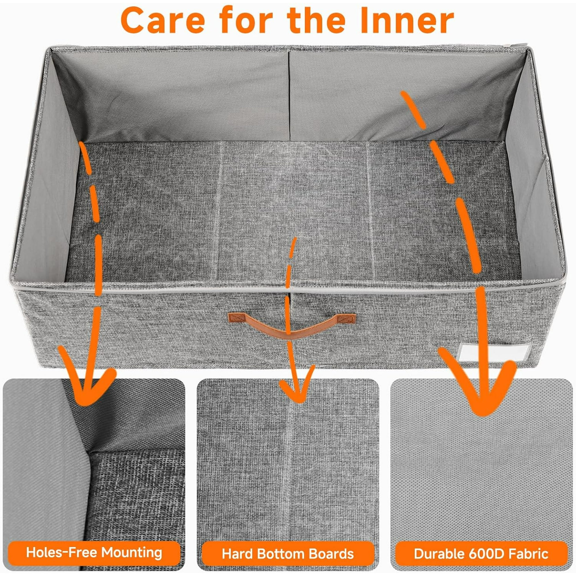 6 Inches Under Bed Storage with Wheels Pack of 2, Underbed Shoe Storage Container Bin with Clear Lid Cover