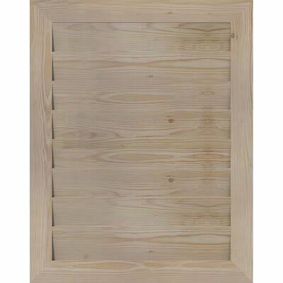 Ekena Millwork GVWVE16X1802SDUPI 16x22W x 18x22H Vertical Gable Vent (21x22W x 23x22H Frame Size): Unfinished, Non-Functional, S