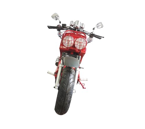 50cc Stretched Scooter Generation 1, Automatic Transmission, PMZ50-19, Wide 205/30-12 Rear Tire, Retro Speedometer, Gas Gauge