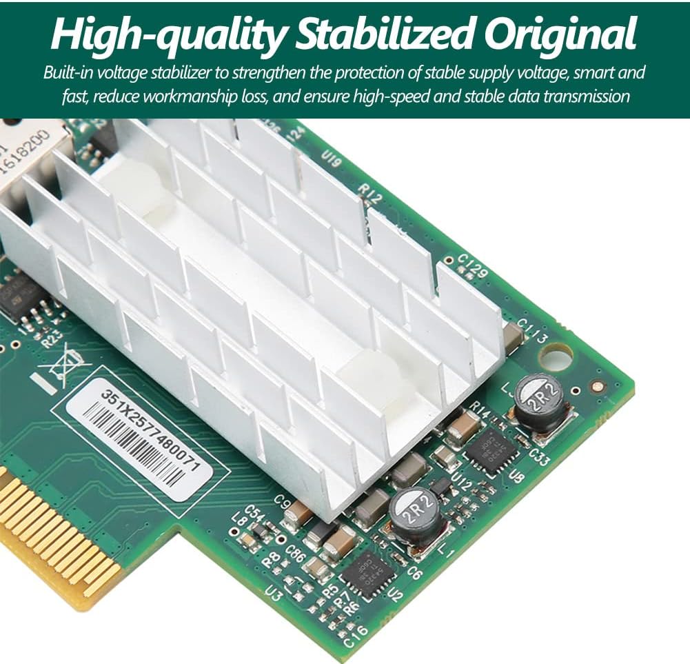 Universal Network Card, SFP Fiber Optic Interface 10 Gigabit Network Card, PCI-EX4 X8 X16 High Speed Fiber LC Multifunctional Network Adapter