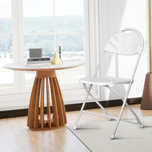 Athena Collection Red Plastic Folding Chairs for Adults, 10 Pack