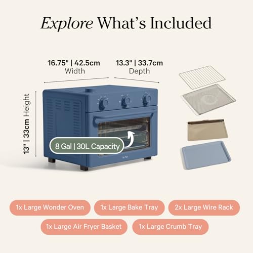 Our Place Wonder Oven | 6-in-1 Air Fryer & Toaster Oven with Steam Infusion | Compact, Countertop Friendly, Fast Preheat, Multifunctional | Air Fry