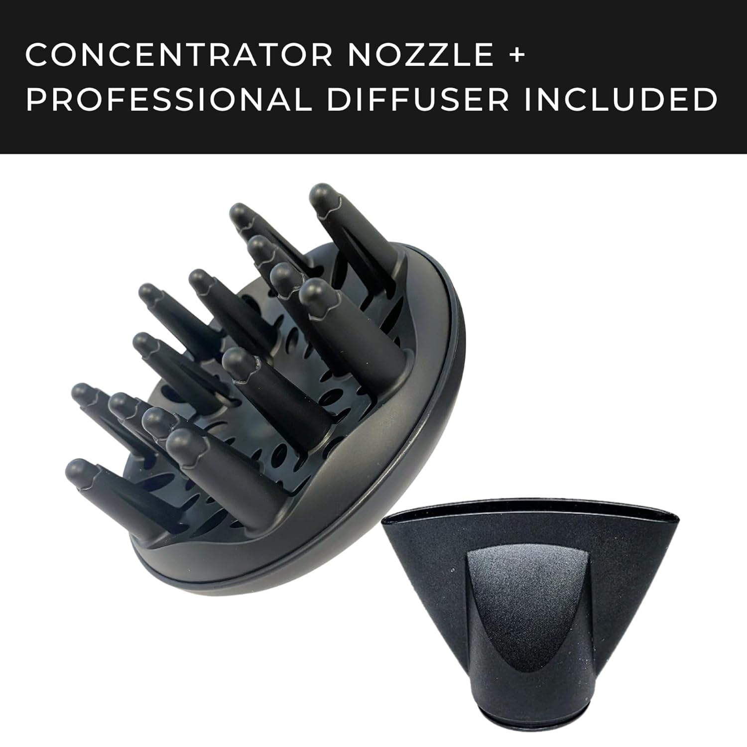 RUSK PRO Speed Titanium Hair Dryer - Ionic Generator Eliminates Frizz, Powerful AC Motor with 6 Speed and Heat Settings for Fast Styling