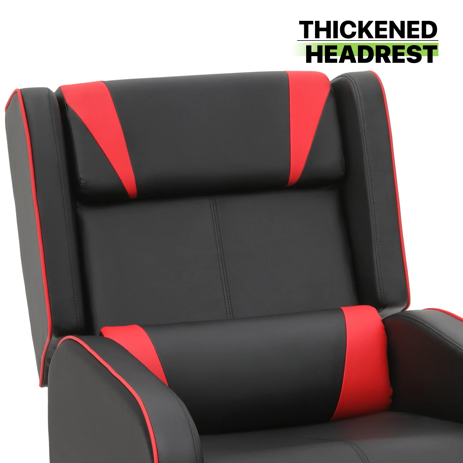 Magshion Gaming Massage Recliner Chair, Racing Style Game Lounge Chair with Footrest, Remote Control and Side Pocket, PU Leather Home Theater Seating
