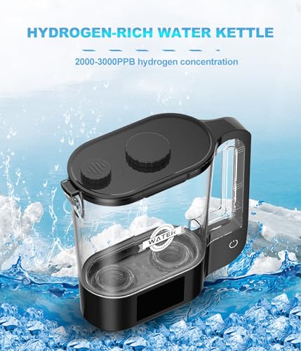 Hydrogen Water Pitcher 2000ML, Hydrogen Water Bottle Generator with LED Display, Easy-to-Clean Hydrogen Water Machine