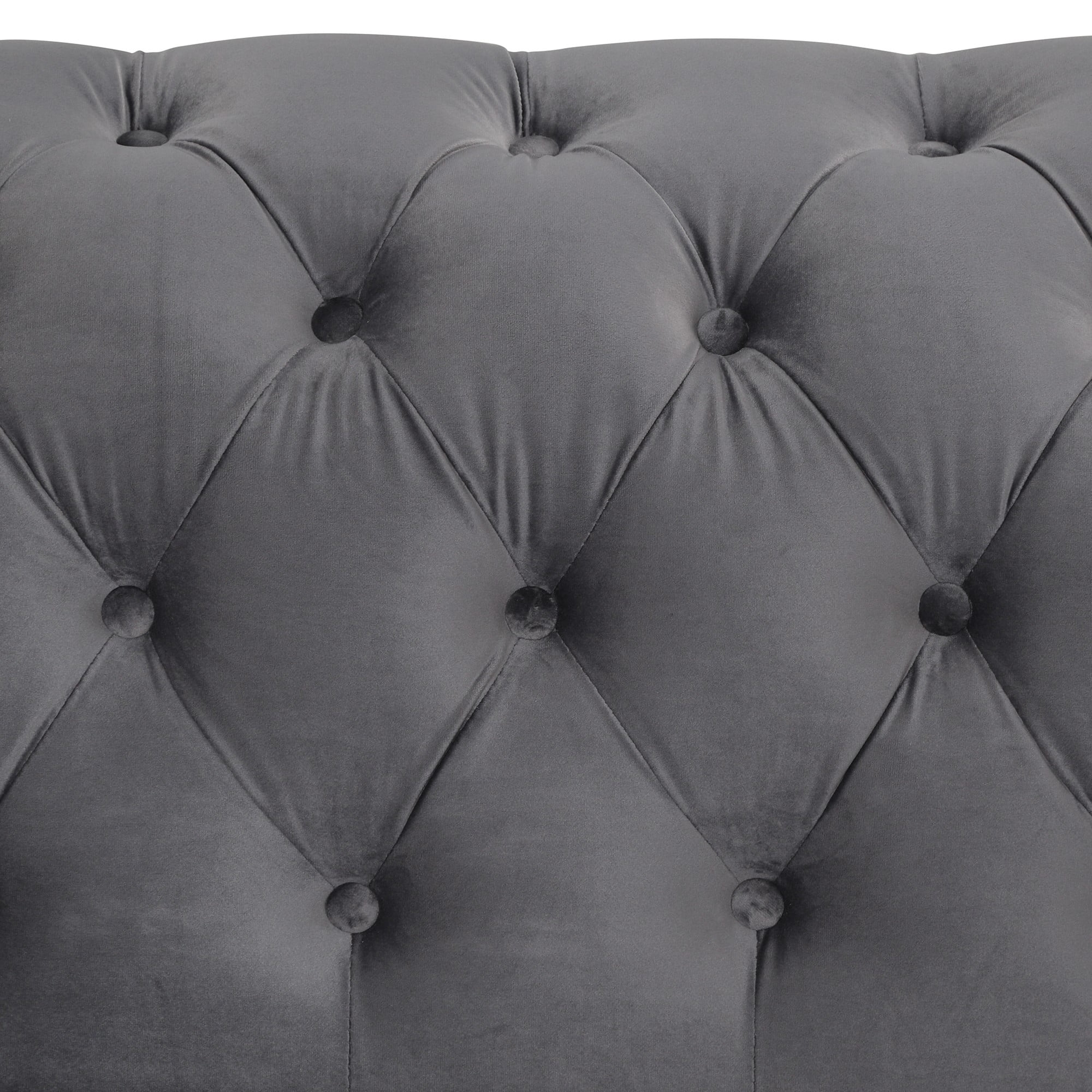 42 inch Single Sofa, 1-Person Velvet Couch with Button Tufted Back, Soft Tufted Seat with Thick Removable Seat Cushion