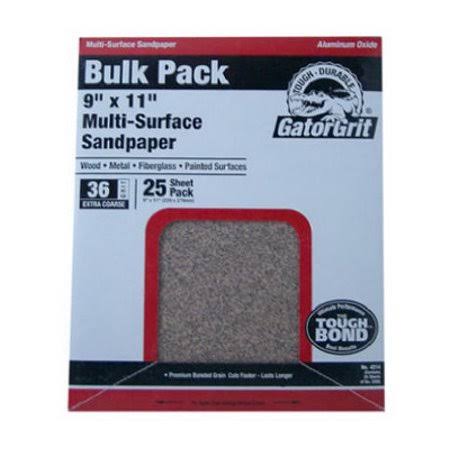 Ali 4213 Gator 9 by 11 inch Multi Surface Sandpaper 40 Grit Aluminum Oxide 25 Sheets