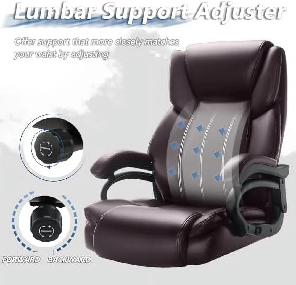 Big and Tall Office Chair 500lbs  Adjustable Lumbar Support Executive Office Chair with High Back  JOMA Heavy Duty Office Chair Office Chairs for