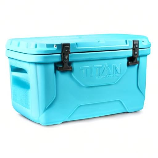 Titan Hard Ice Chest Cooler Roto Cooler with Microban Protection and Deep Freeze Insulation