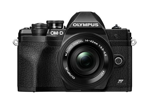 OM SYSTEM OLYMPUS E-M10 Mark IV Silver Micro Four Thirds System Camera M.Zuiko Digital ED 14-42mm F3.5-5.6 EZ kit 20MP Sensor 5-Axis Image
