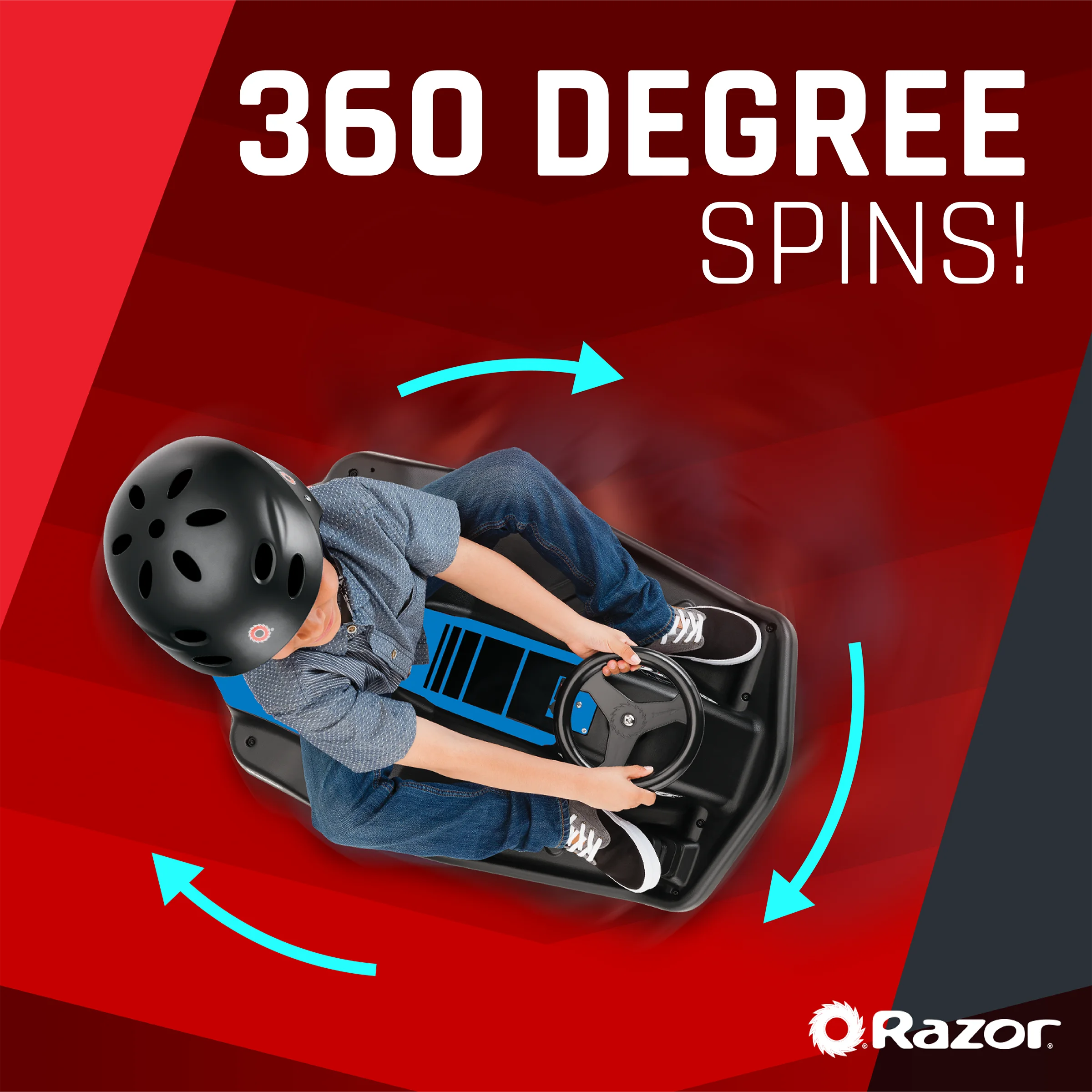 Razor Crazy Cart Shift - Blue, Electric Drifting Go Kart for Kids - 12V Powered Ride-On, Unisex - Radiant Selections