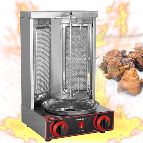 Homemade Chicken Shawarma Machine Countertop Rotisserie Grill Kebab Vertical Rotisserie Propane Turkish Chicken Doner Kebab Broiler,Gas