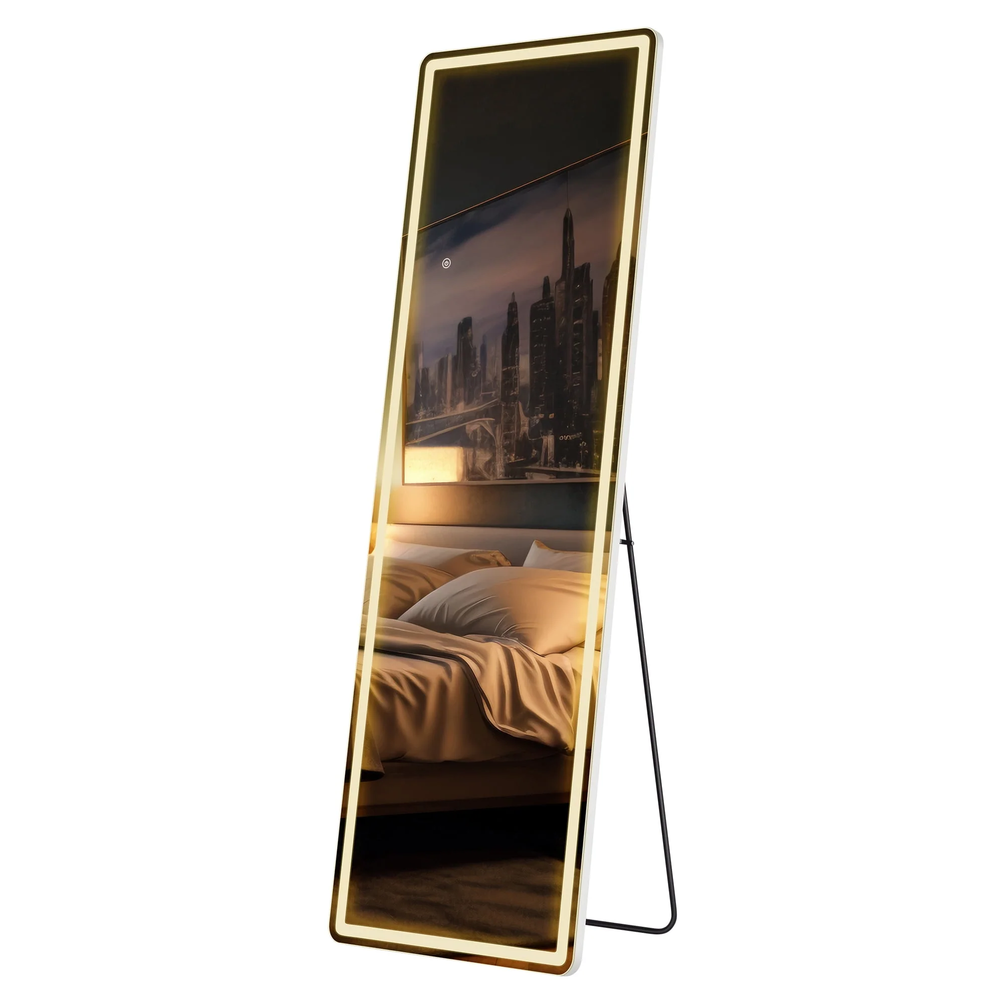EDX Full Length Mirror 64x21 Full Body Mirror Rectangle Free Standing Wall Mounted Leaning Hanging Floor Mirrors, Black